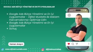 Google Ads Bütçe Yönetimi ve En İyi Uygulamalar