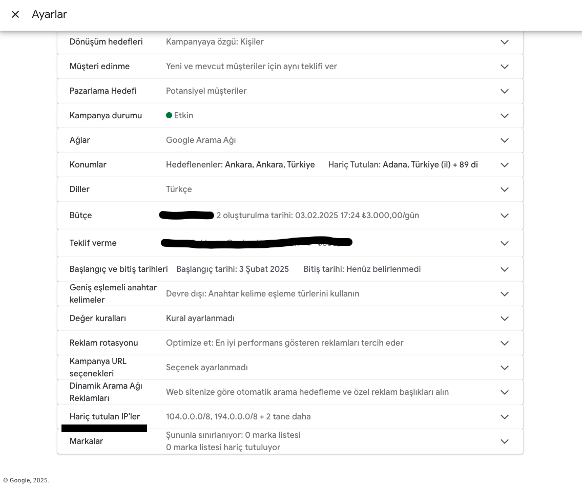 google ads ip hariç tutma