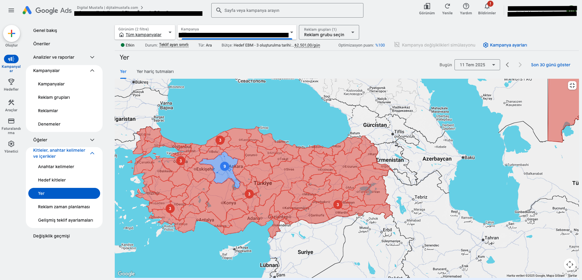 google ads lokasyon hariç tutma