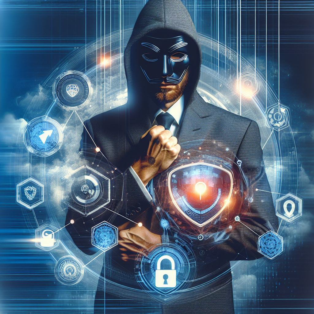 Generate a professional, realistic, and SEO-friendly image that reflects the context of 'Competitor Click Fraud: A Powerful and Effective Solution' in a Turkish setting. The image should visually represent themes related to Google Ads, click fraud prevention, and SEO strategies. Incorporate modern digital marketing or technology-related themes. The image should be clean and business-oriented with engaging visuals, without text overlays or watermarks. Also, symbolically represent the expertise of a male figure in digital marketing, analytics, protective measures, and innovation. Do not include any reference to a specific person.